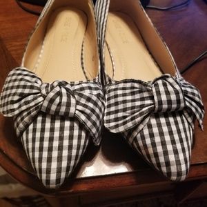 Black and White Gingham flats